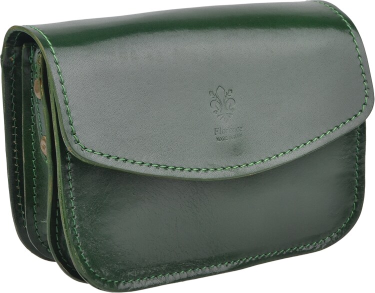 Zelená kožená talianska crossbody kabelka Lona Verde Scura NovaKabelka.sk