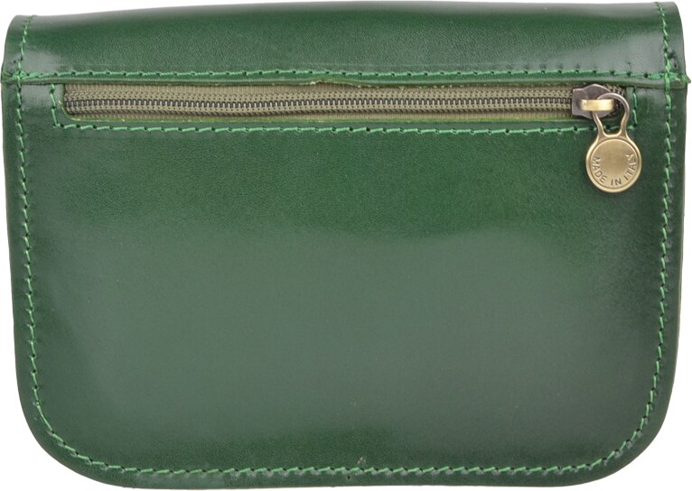 Zelená kožená talianska crossbody kabelka Lona Verde Scura NovaKabelka.sk