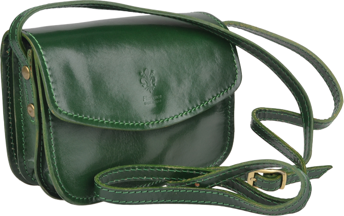 Zelená kožená talianska crossbody kabelka Lona Verde Scura NovaKabelka.sk