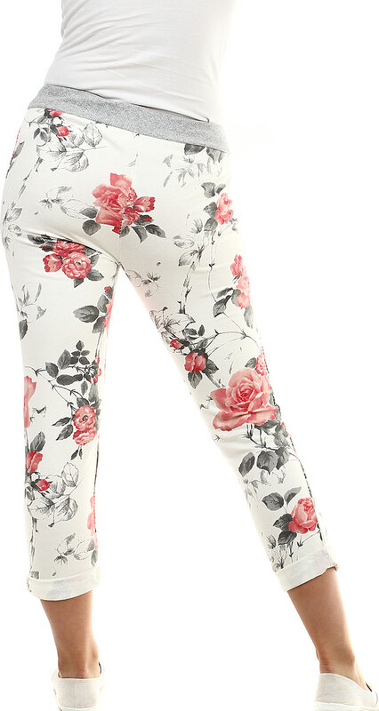 Glara Dámske letné kvetované tepláky