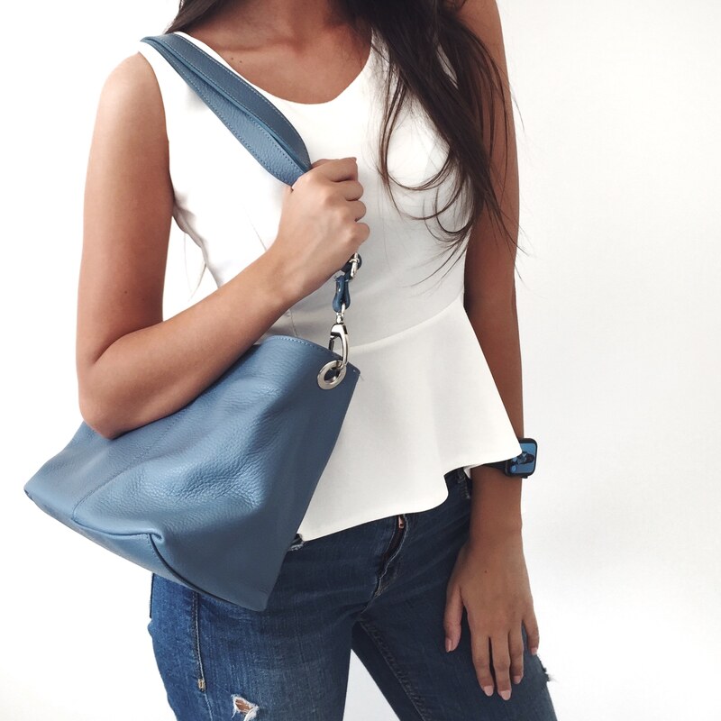 Zelená kožená talianska crossbody kabelka Batilda Verde Segnale s prídavným pruhom VII NovaKabelka.sk