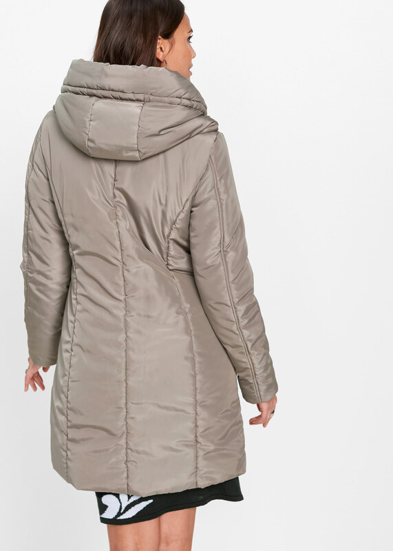 bonprix Krátky prešívaný kabát, farba hnedá