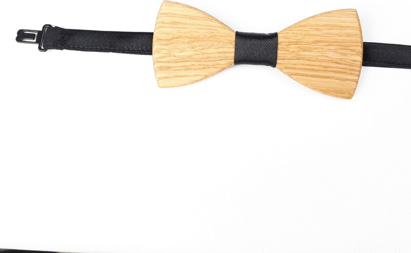 Creattiva Drevený motýlik dub - čierny