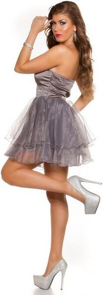 Beangel Dámske spoločenské šaty Joyce - sivé