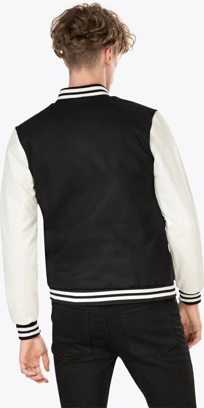 Urban Classics Prechodná bunda 'Oldschool' čierna / biela