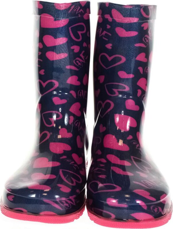 BBS Detské ružové gumáky PINK HEART