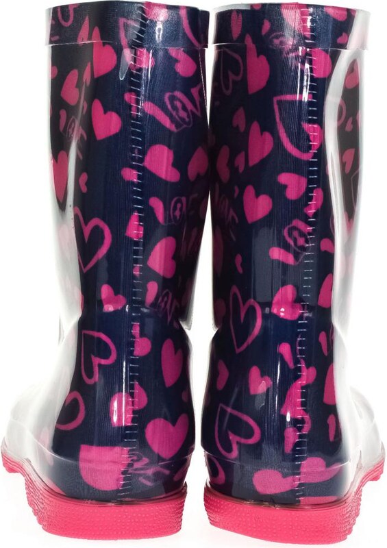 BBS Detské ružové gumáky PINK HEART