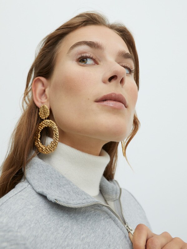 EDITED Mikina 'Gaspard' sivá melírovaná