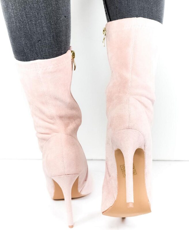 YES SMILE Dámske ružové čižmy CATIN