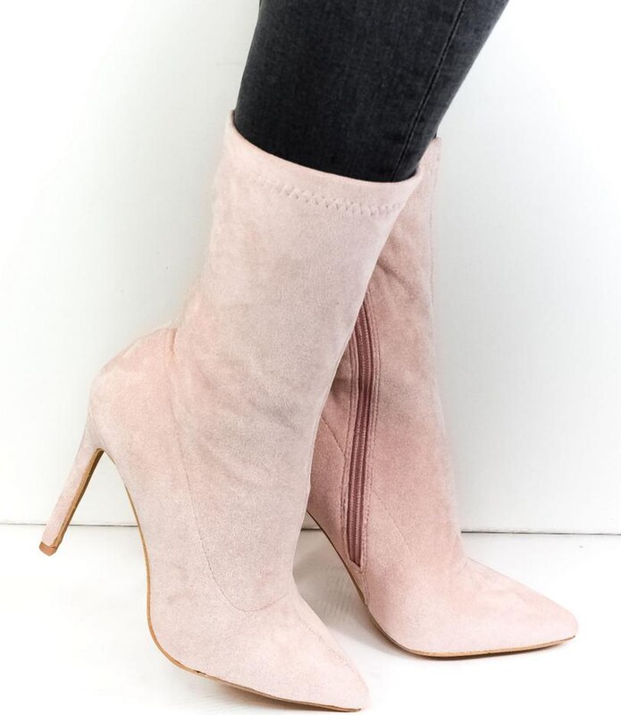 YES SMILE Dámske ružové čižmy CATIN