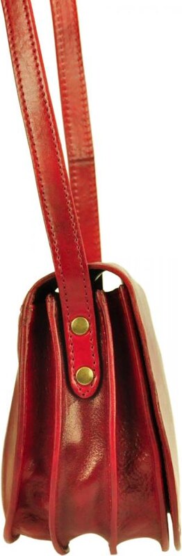 Vera Pelle Kožená crossbody dámska kabelka Enila I Fratelli tmavá hnedá