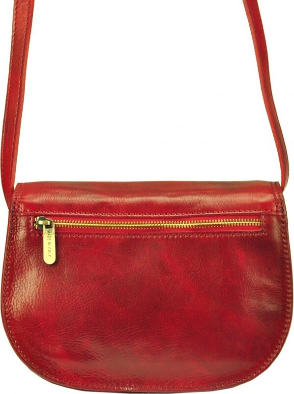 Vera Pelle Kožená crossbody dámska kabelka Enila I Fratelli tmavá hnedá