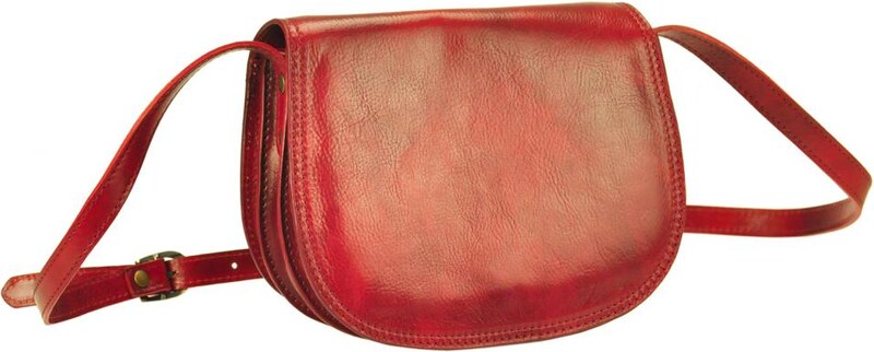 Vera Pelle Kožená crossbody dámska kabelka Enila I Fratelli tmavá hnedá