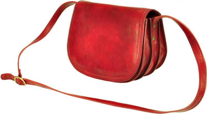 Vera Pelle Kožená crossbody dámska kabelka Enila I Fratelli tmavá hnedá