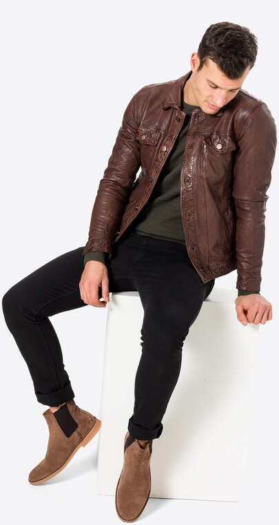 FREAKY NATION Prechodná bunda 'Derk' hnedá