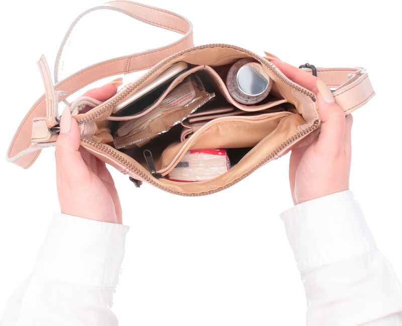 Kožená kabelka crossbody Noelia Bolger koňaková NB 2086 KO