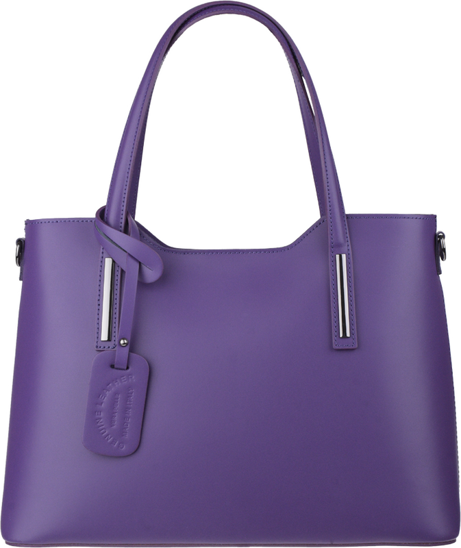 Fialová kožená talianska kabelka Isidora Viola NovaKabelka.sk