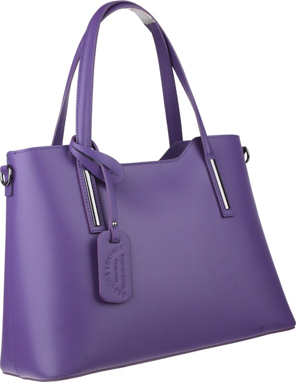 Fialová kožená talianska kabelka Isidora Viola NovaKabelka.sk