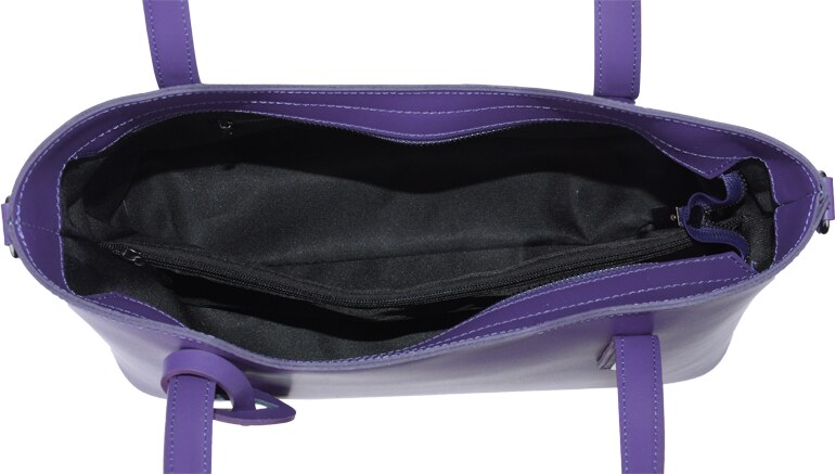 Fialová kožená talianska kabelka Isidora Viola NovaKabelka.sk