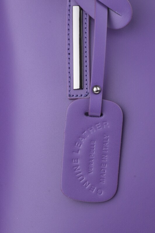 Fialová kožená talianska kabelka Isidora Viola NovaKabelka.sk