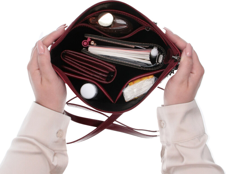 Kožená kabelka crossbody Noelia Bolger červená NB 0048 TCV