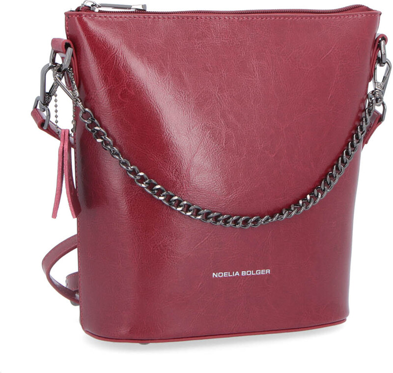 Kožená kabelka crossbody Noelia Bolger červená NB 0048 TCV