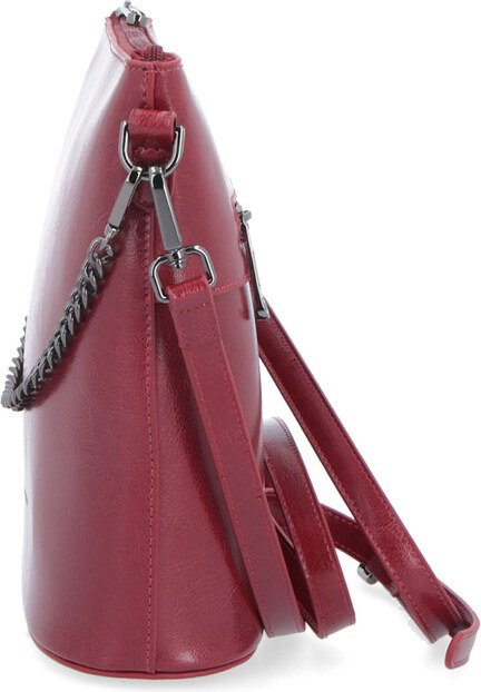 Kožená kabelka crossbody Noelia Bolger červená NB 0048 TCV