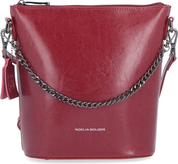 Kožená kabelka crossbody Noelia Bolger červená NB 0048 TCV