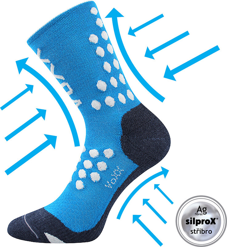 FINISH kompresné farebné športové ponožky VoXX Čierna 43-46 1 pár