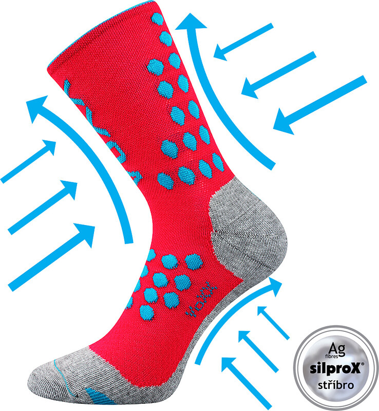 FINISH kompresné farebné športové ponožky VoXX Čierna 43-46 1 pár