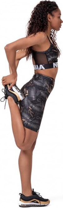 NEBBIA Earth Powered sports bra volcanic black