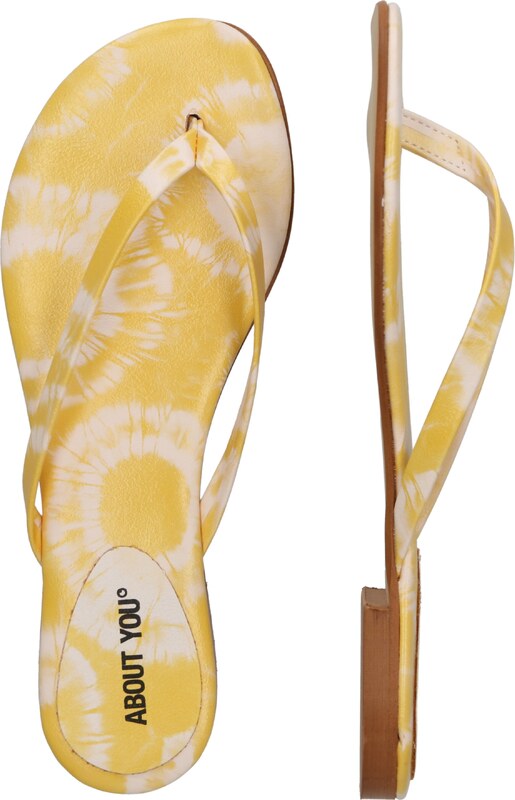 ABOUT YOU Žabky 'Lucia' žltá
