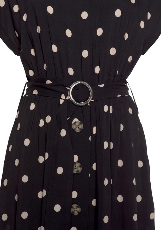 LASCANA Šaty béžová / čierna