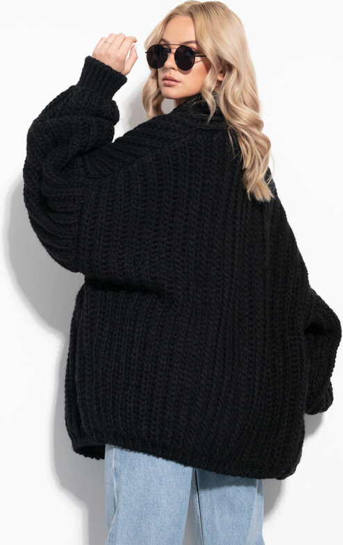 Glara Oversized dámsky vlnený kardigan