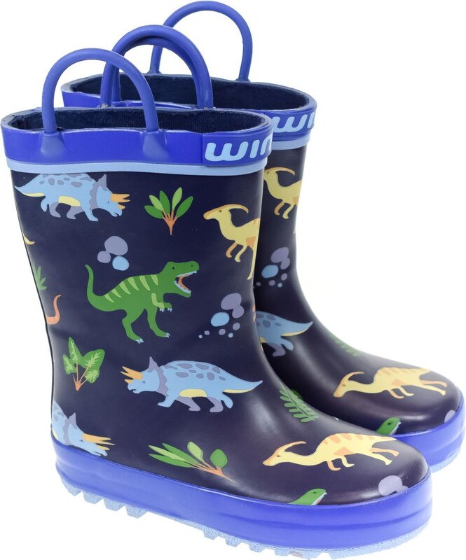 JOHN-C Detské modré gumáky DINO 21-27