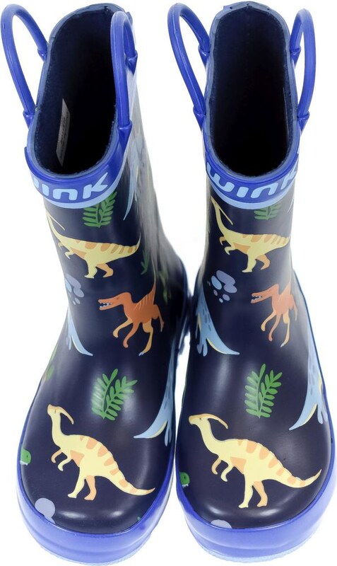 JOHN-C Detské modré gumáky DINO 21-27