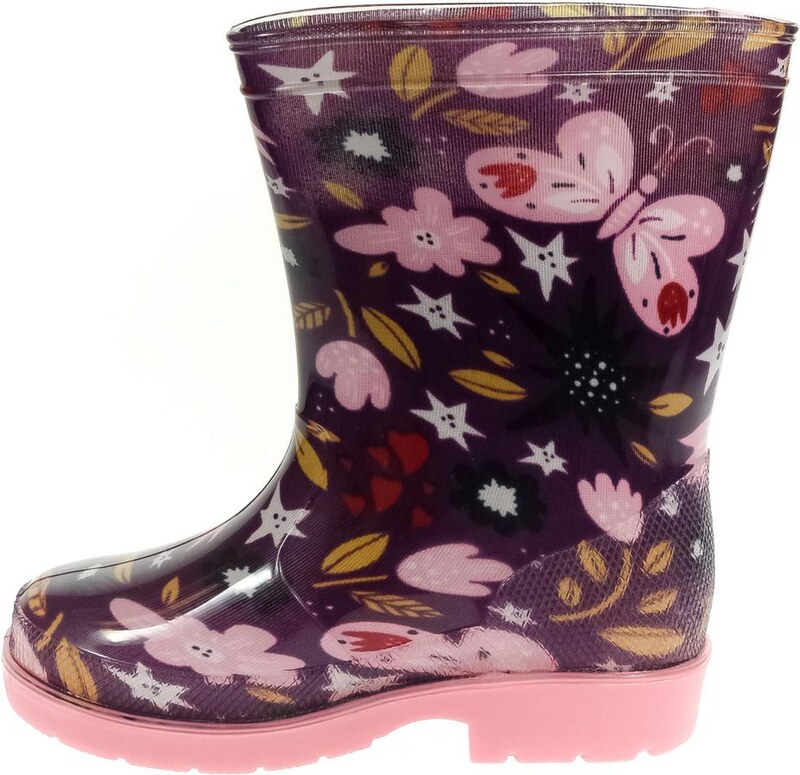 JOHN-C Detské fialové gumáky FLY 20-27