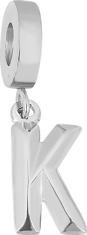 Linda's Jewelry Prívesok na náramok Písmeno K chirurgická oceľ IP051