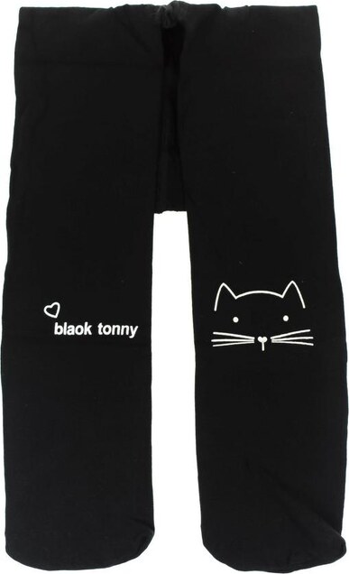 AURA.VIA Detské čierne pančuchy KITY