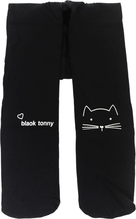 AURA.VIA Detské čierne pančuchy KITY