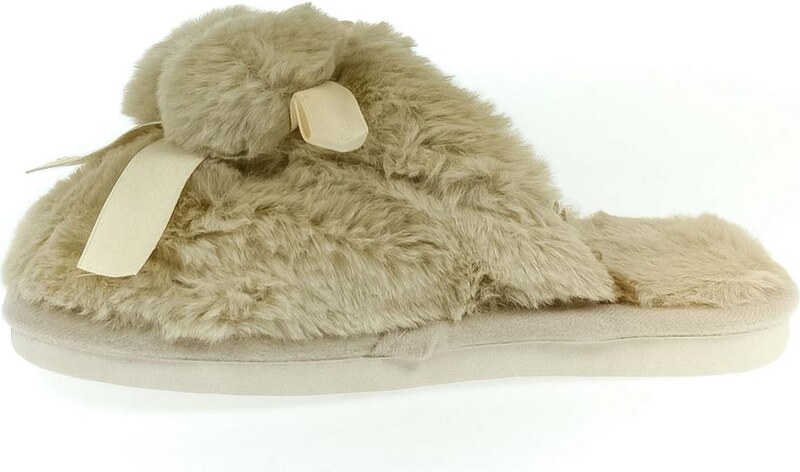 JOHN-C Detské béžové papuče BOW