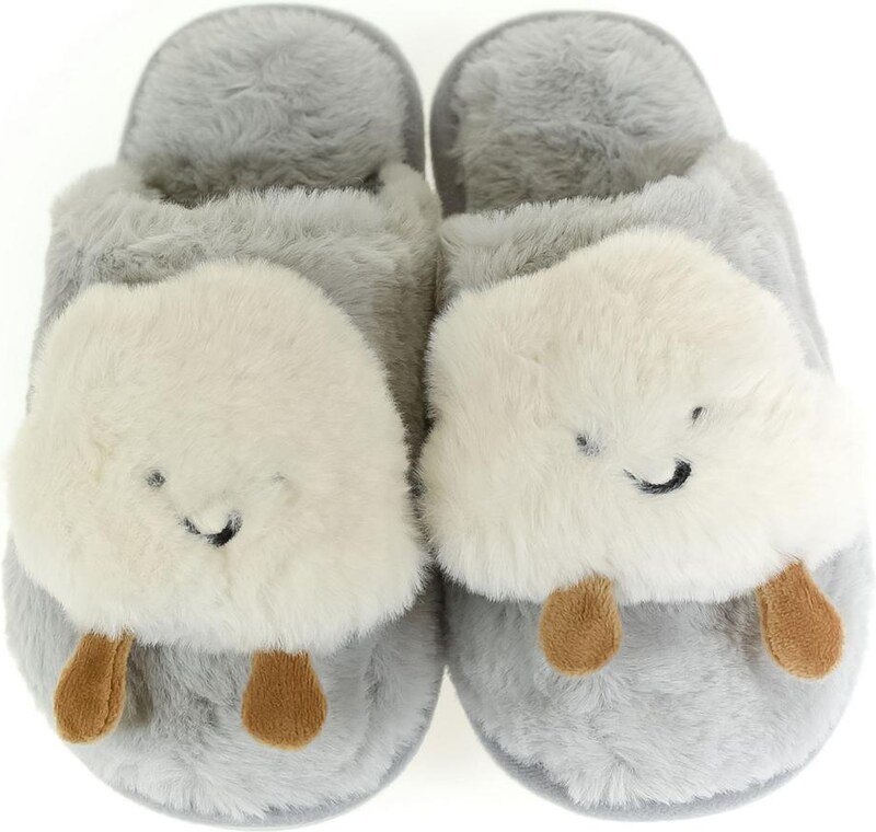 JOHN-C Detské sivé papuče OBLÁČIK