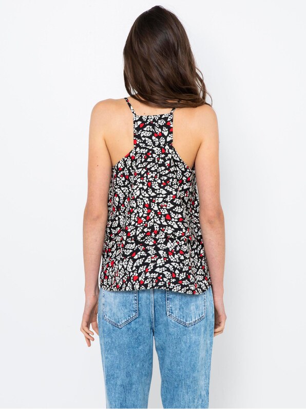 Čierny vzorovaný top CAMAIEU