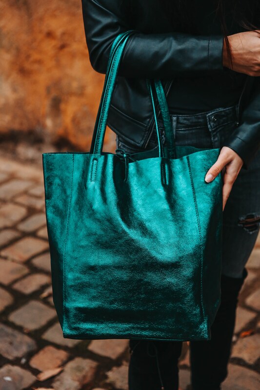 Zelená kožená talianska kabelka Annalisa Verde Mela NovaKabelka.sk