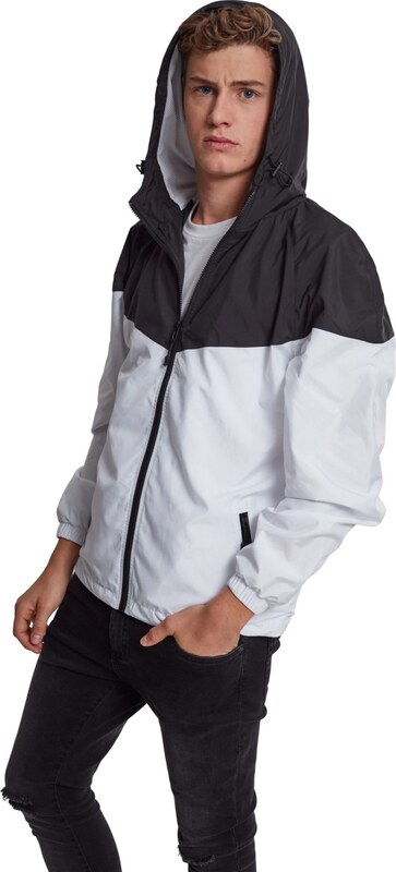 Urban Classics Prechodná bunda čierna / biela