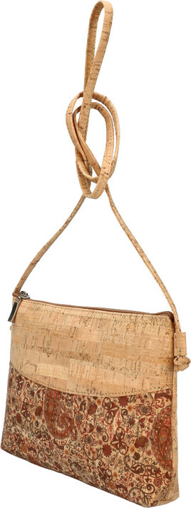 Made in Portugal Korková ľahká crossbody dámska kabelka MSR17 hnedá