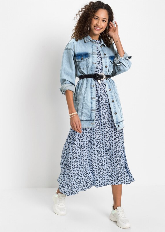 bonprix Maxi šaty, farba modrá