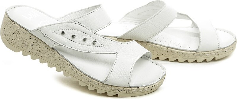 Wild 016935B biele dámske nazúvaky na kline