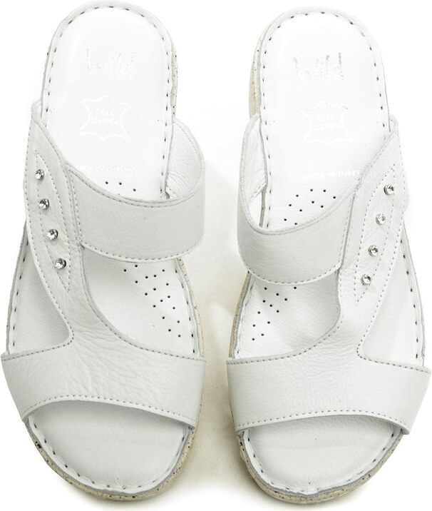 Wild 016935B biele dámske nazúvaky na kline