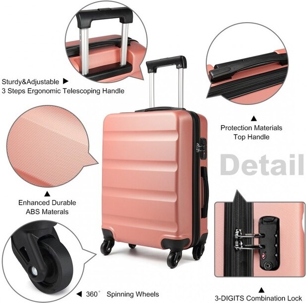 Kufor - na cesty, pevný, unisex KONO, stredný telový